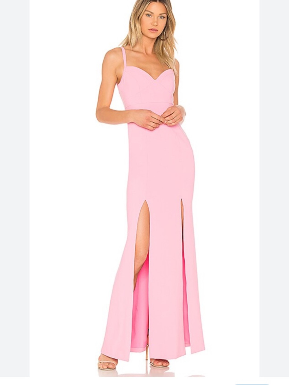 Likely Hot Pink Split-Slit Prom Gown
